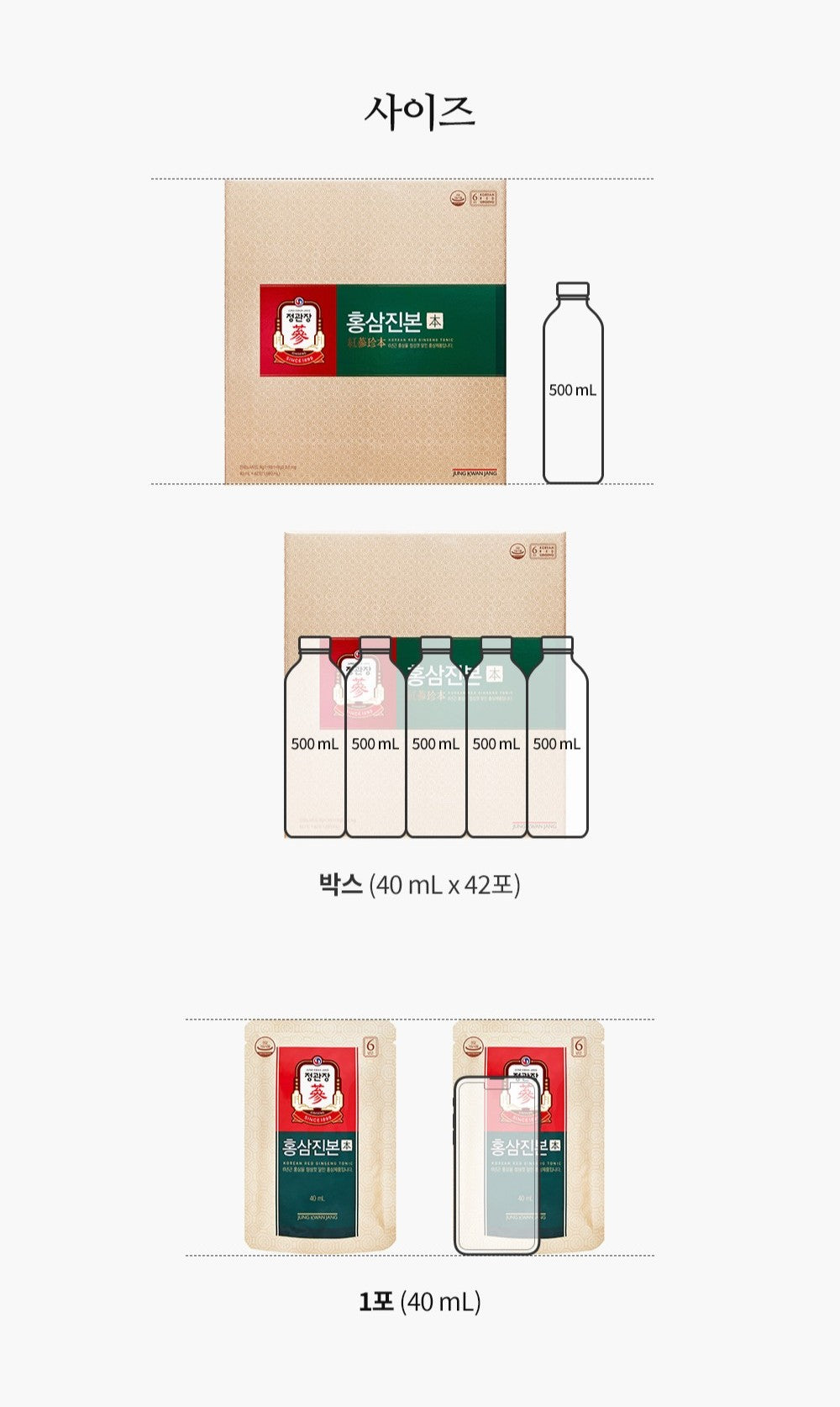 Hồng Sâm KGC Jung Kwan Jang Korean Red Ginseng Tonic #42 Days - Kallos Vietnam