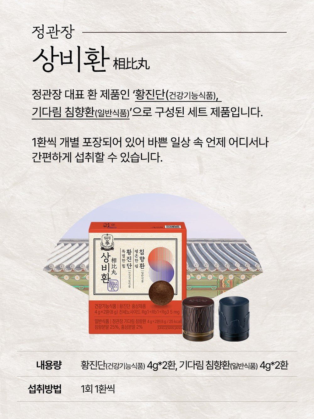 Hồng Sâm KGC Sangbi Hwan Set (Hwang Jin Dan & Chim Hyang Hwan)-Kallos