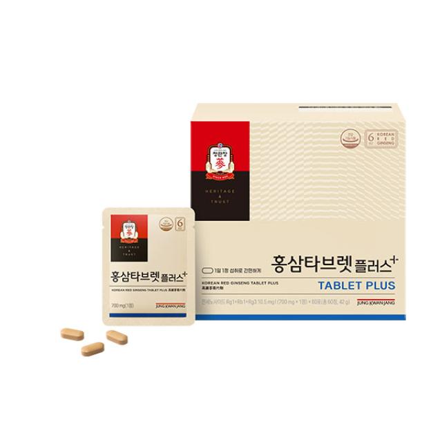 Hồng Sâm KGC Korean Red Ginseng Tablet Plus #60 Tablets