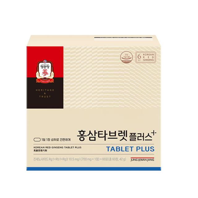 Hồng Sâm KGC Korean Red Ginseng Tablet Plus #60 Tablets-Kallos