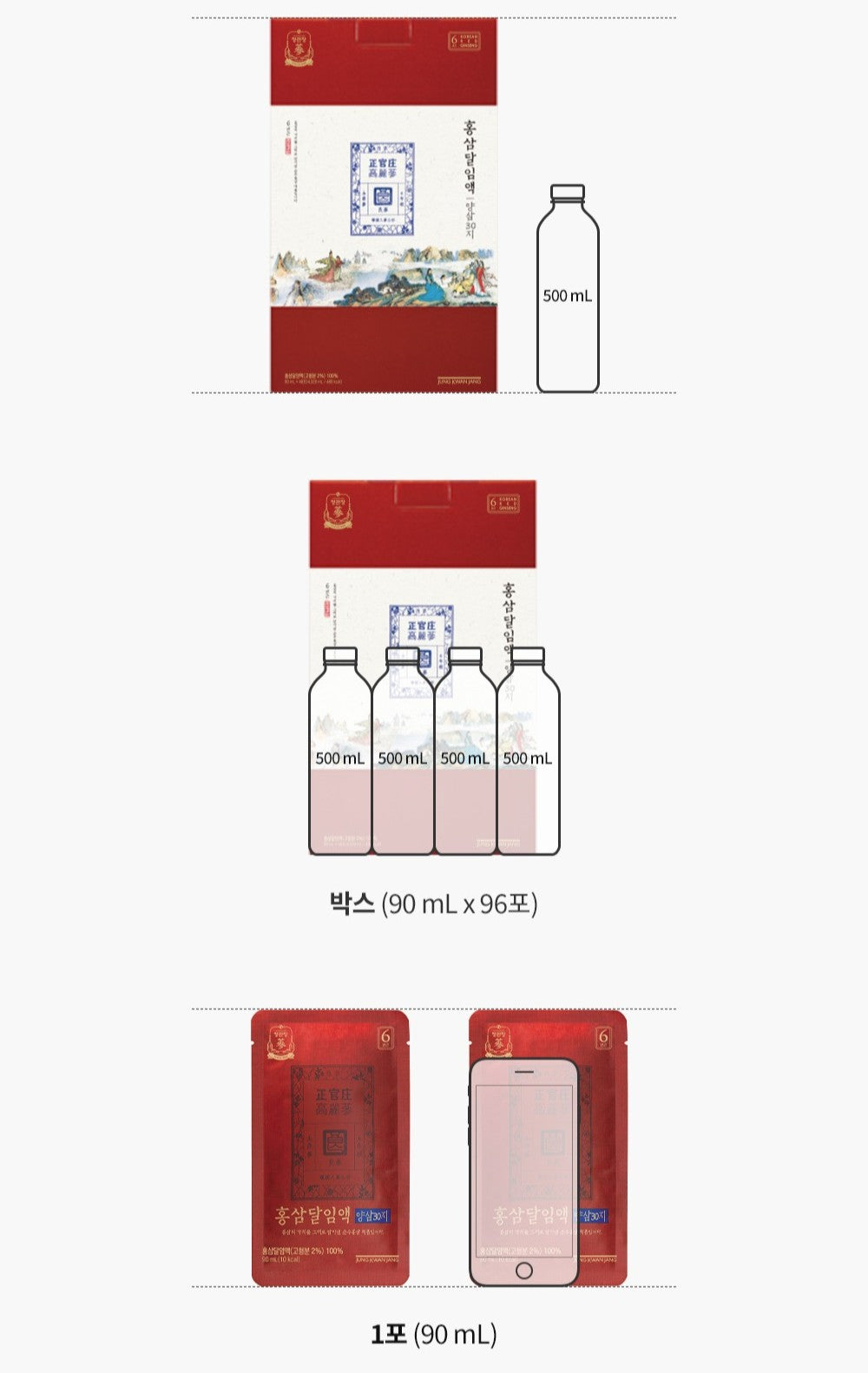 Hồng Sâm KGC Red Ginseng Decoction Yangsam 30ji #96 Pouches-Kallos
