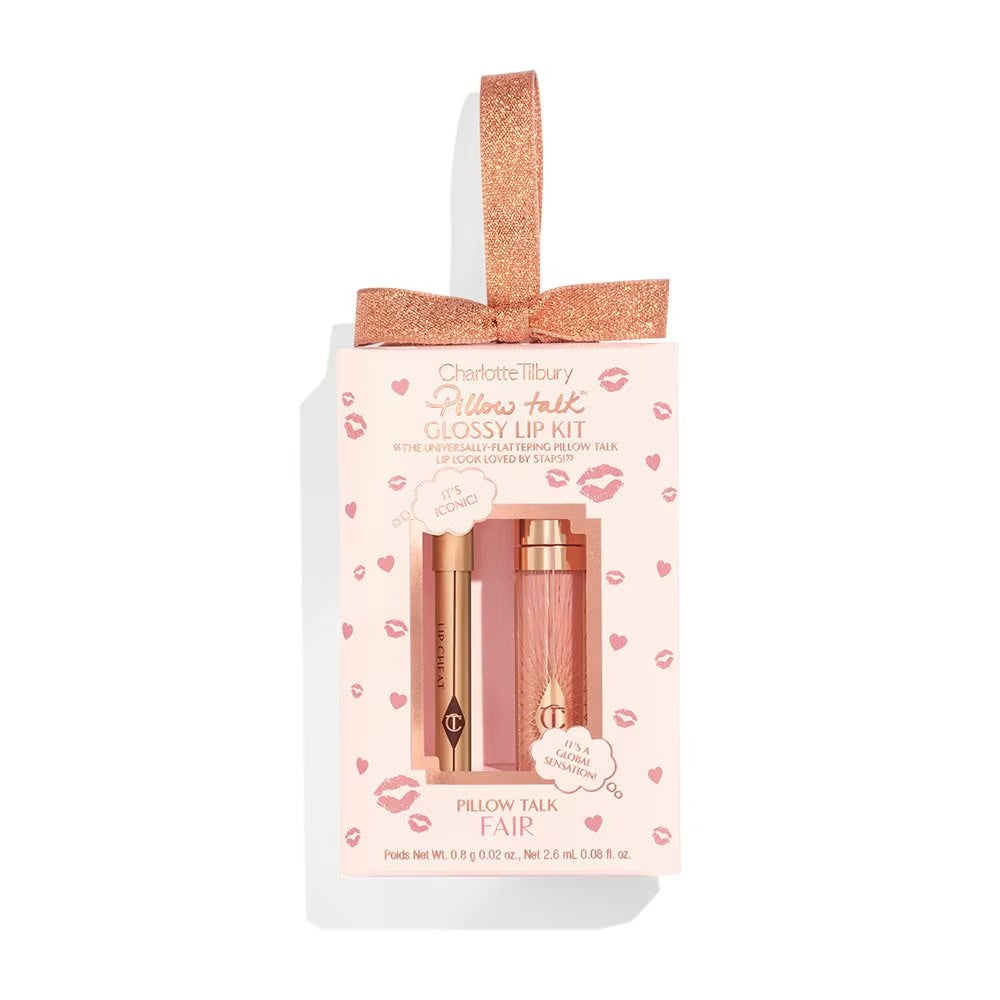 Bộ Quà Tặng Charlotte Tilbury Pillow Talk Mini Glossy Lips Duo #Pillow Talk Fair-Kallos