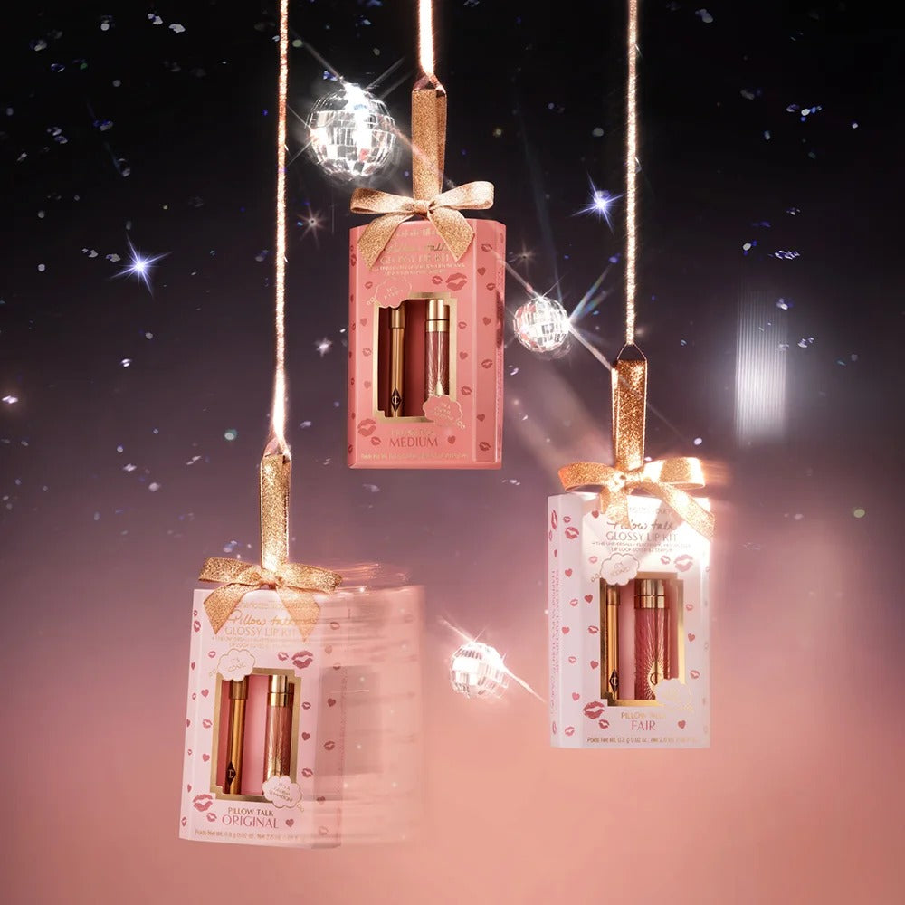 Bộ Quà Tặng Charlotte Tilbury Pillow Talk Mini Glossy Lips Duo #Pillow Talk Fair