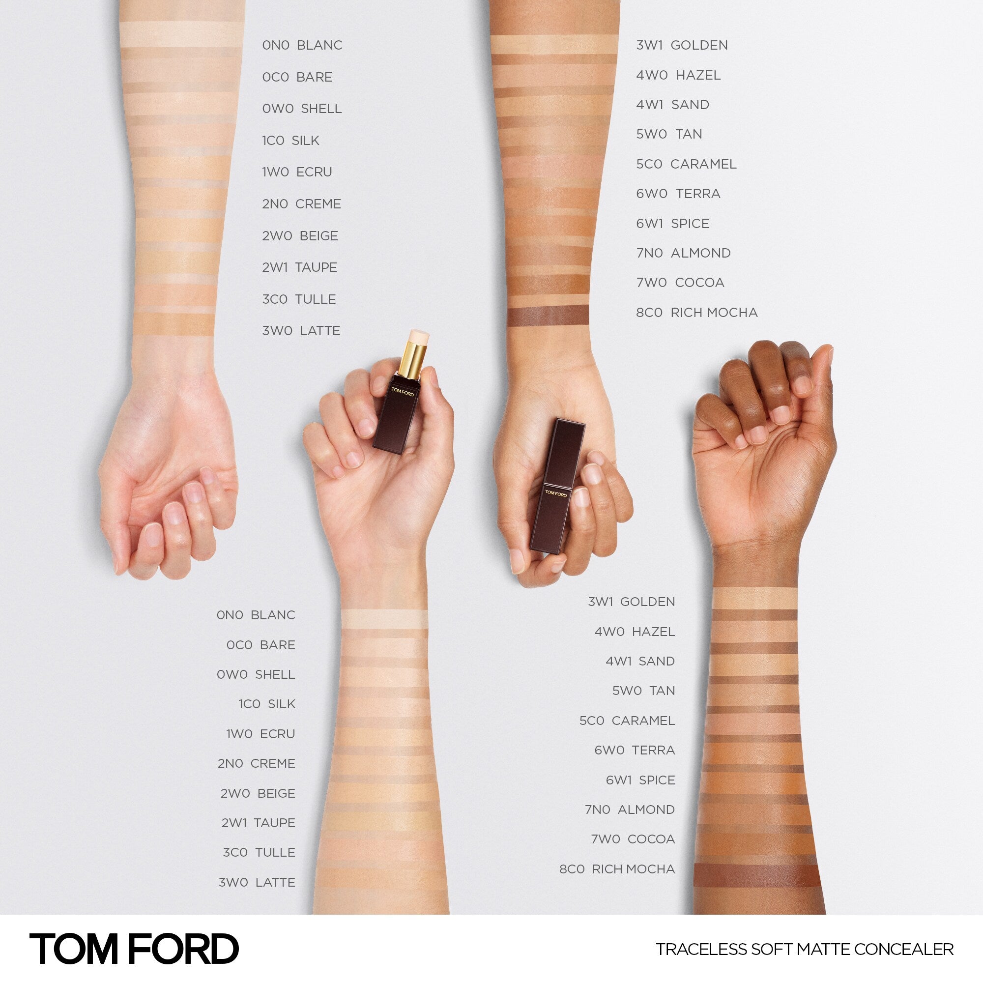 Kem Che Khuyết Điểm TOM FORD Traceless Soft Matte Concealer #0N0 Blanc - Kallos Vietnam