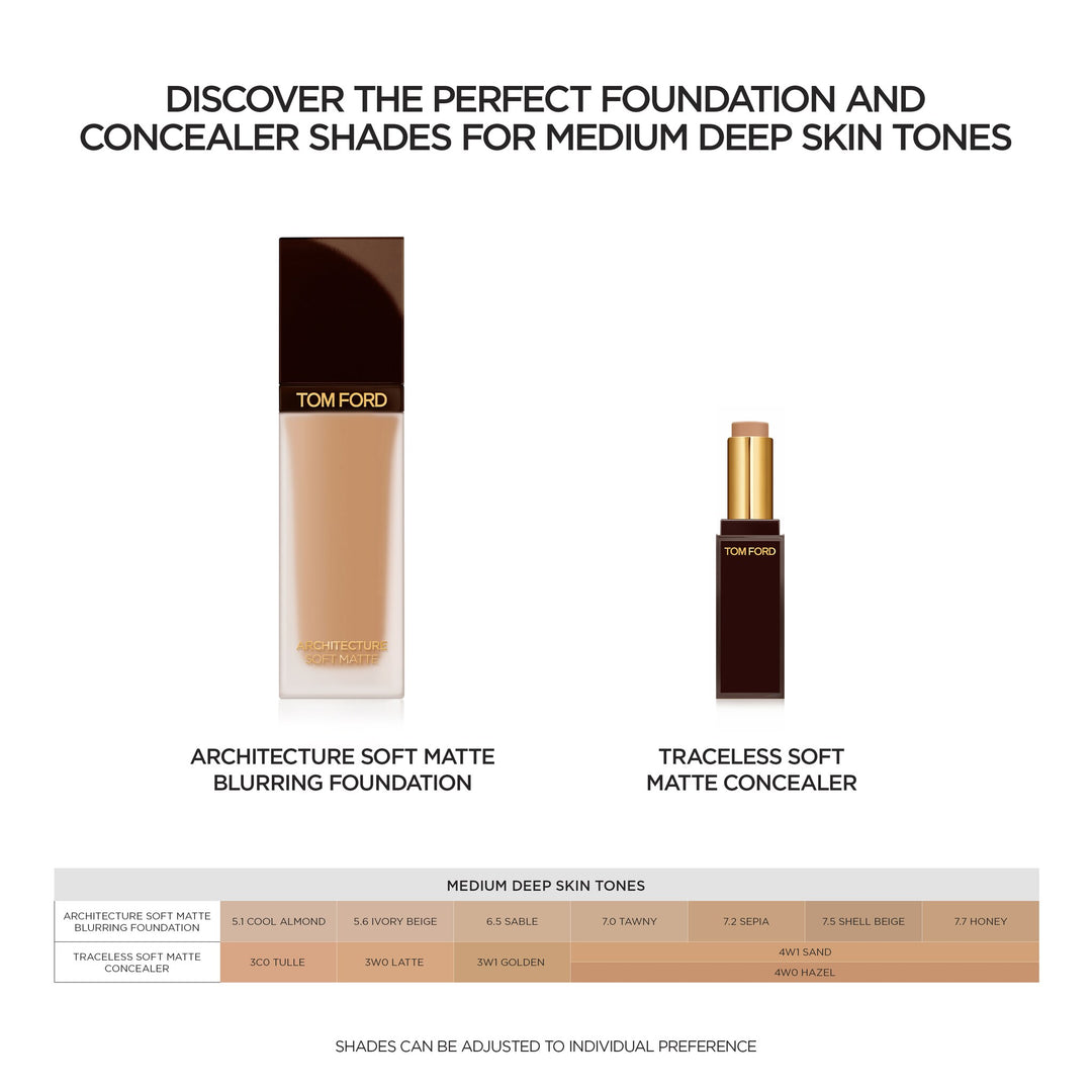 Kem Che Khuyết Điểm TOM FORD Traceless Soft Matte Concealer #3W0 Latte - Kallos Vietnam