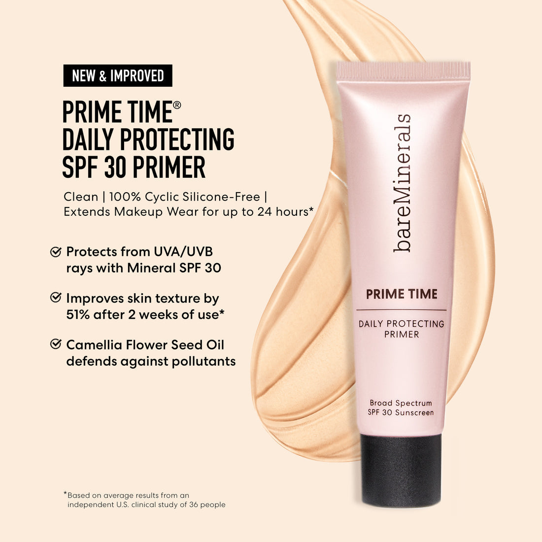 Kem Lót bareMinerals PRIME TIME Daily Protecting Primer Mineral SPF 30-Kallos
