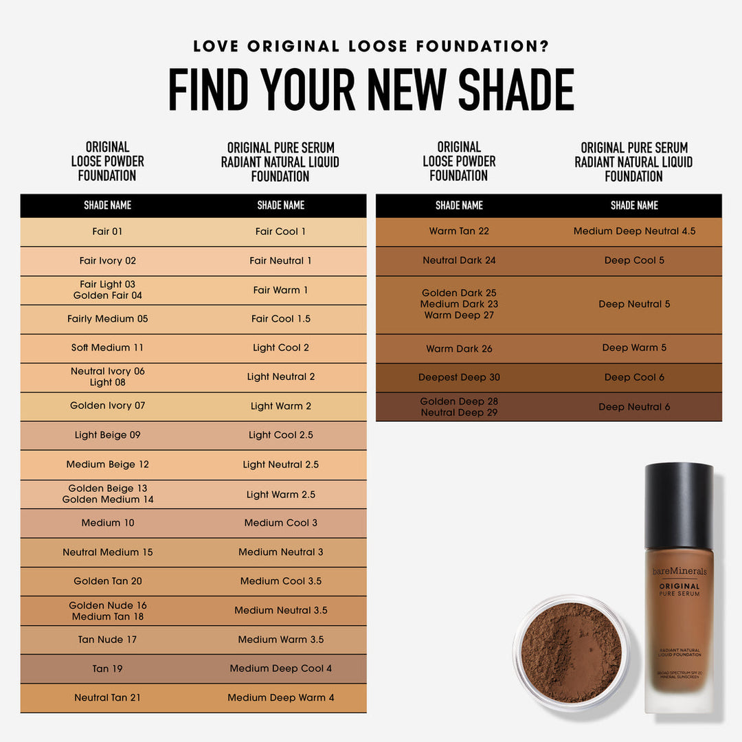 Kem Nền bareMinerals ORIGINAL Pure Serum #Light Cool 2