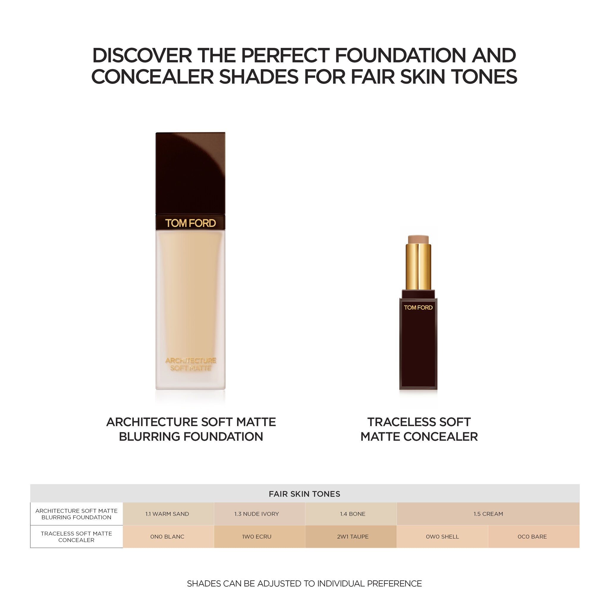 Kem Nền TOM FORD Architecture Soft Matte Foundation #1.1 Warm Sand - Kallos Vietnam