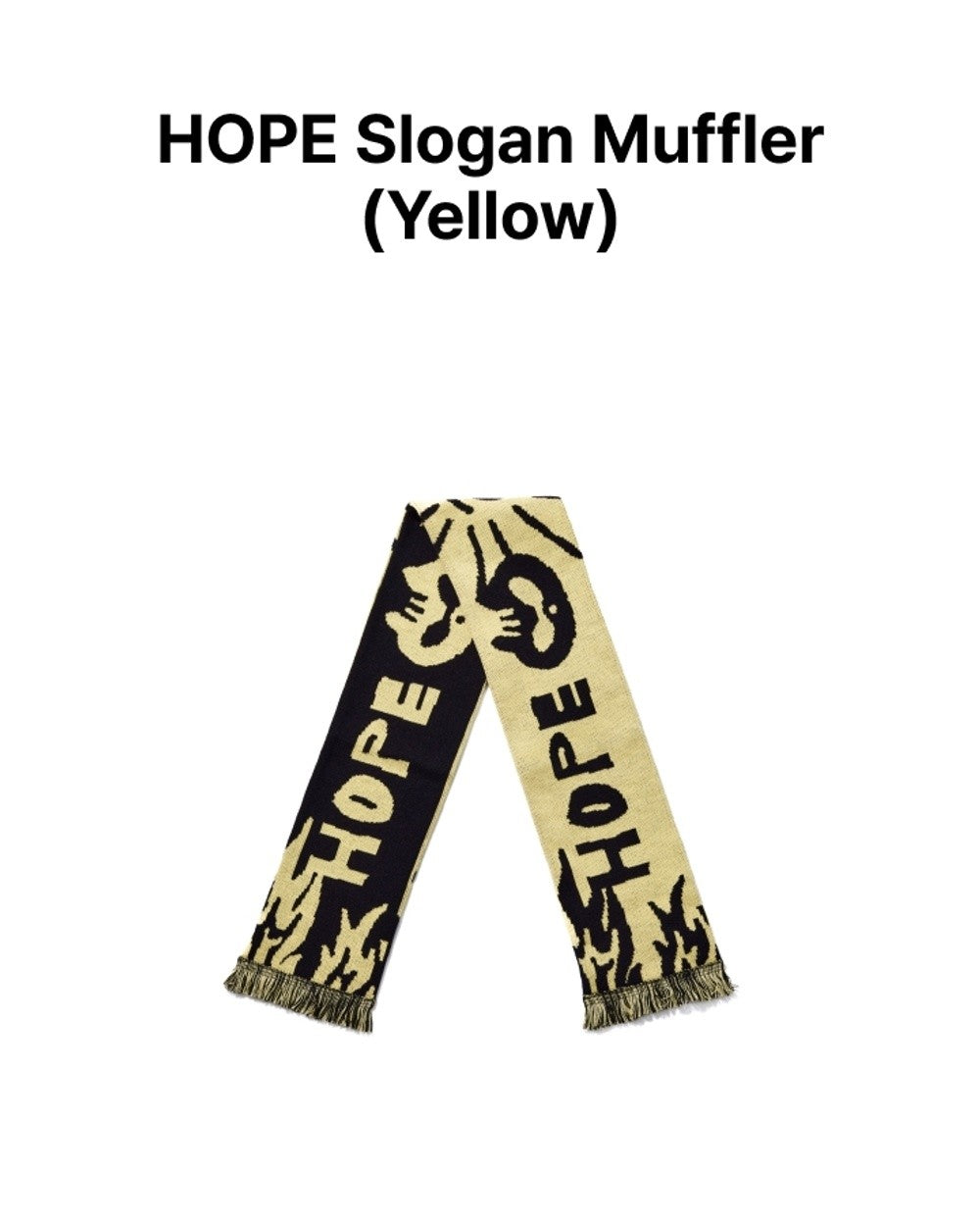 Khăn BTS HOPE Slogan Muffler #Yellow - Kallos Vietnam