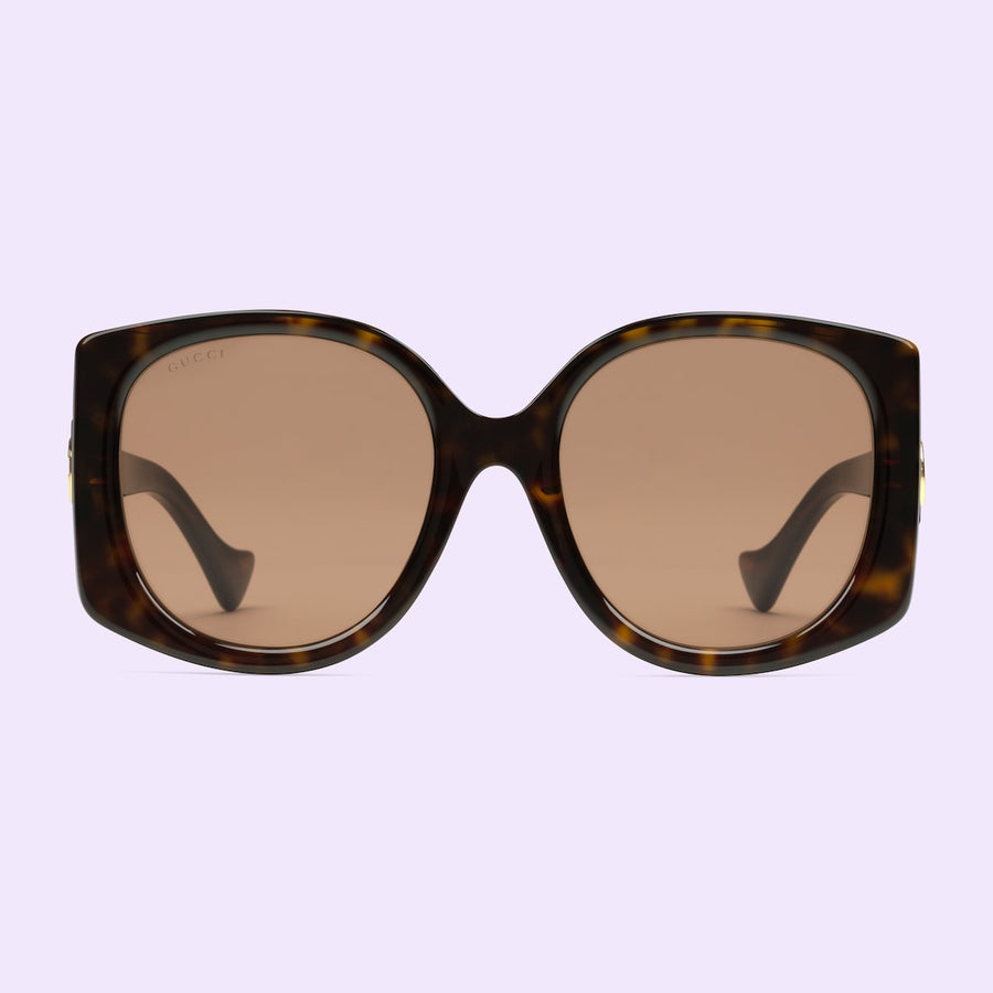 Kính Mát GUCCI Geometric-Frame Sunglasses #Brown - Kallos Vietnam