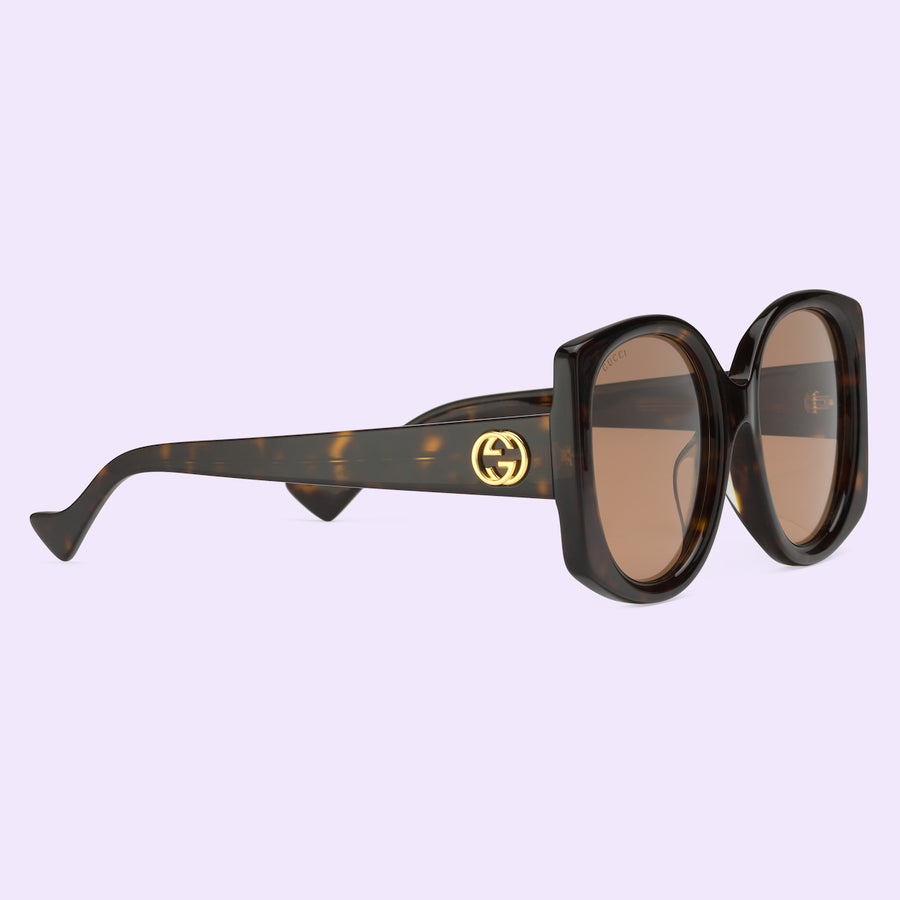 Kính Mát GUCCI Geometric-Frame Sunglasses #Brown - Kallos Vietnam