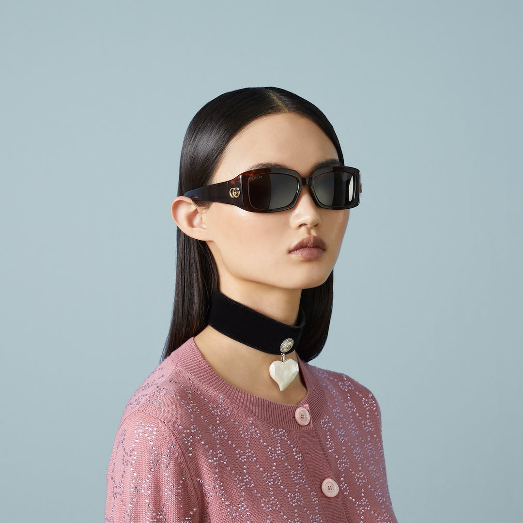 Kính Mát GUCCI Specialized Fit Rectangular Sunglasses #Brown - Kallos Vietnam