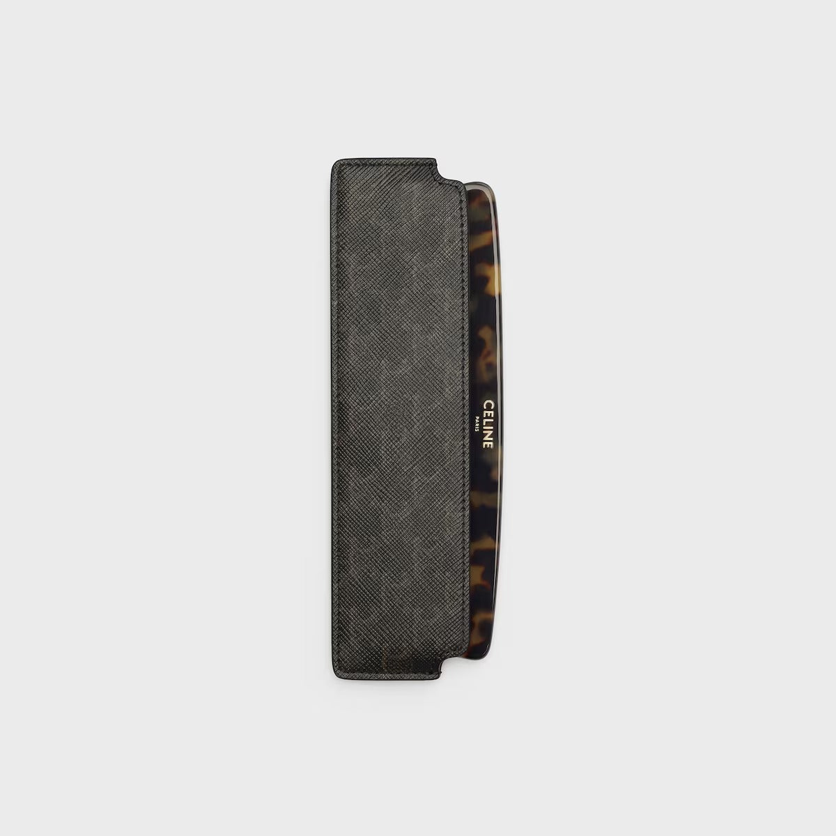 Lược CELINE Hair Comb With Case In Triomphe Canvas #Black / Tan