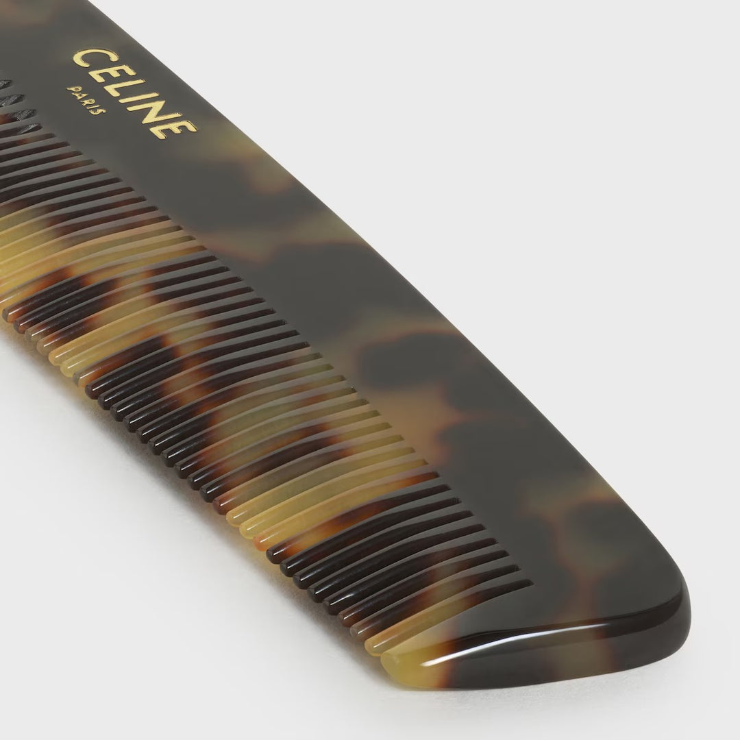 Lược CELINE Hair Comb With Case In Triomphe Canvas #Black / Tan