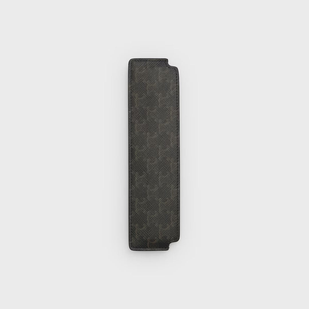 Lược CELINE Hair Comb With Case In Triomphe Canvas #Black / Tan