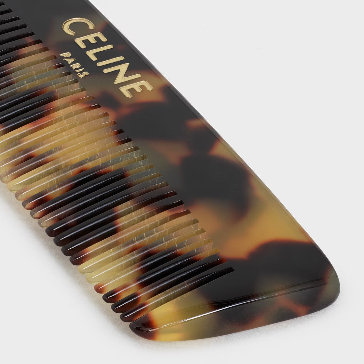Lược CELINE Moustache Comb With Case In Natural Calfskin #Tan