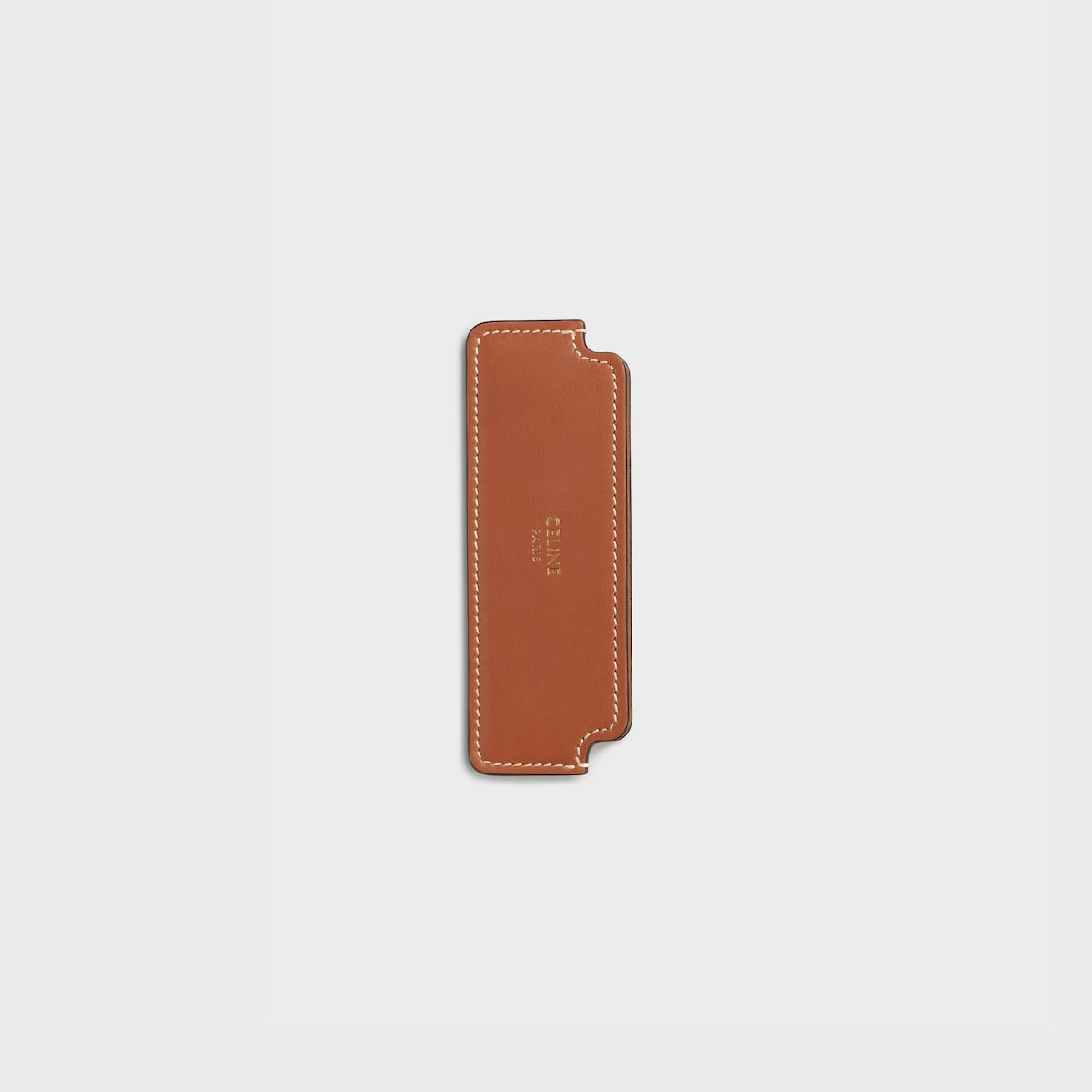 Lược CELINE Moustache Comb With Case In Natural Calfskin #Tan