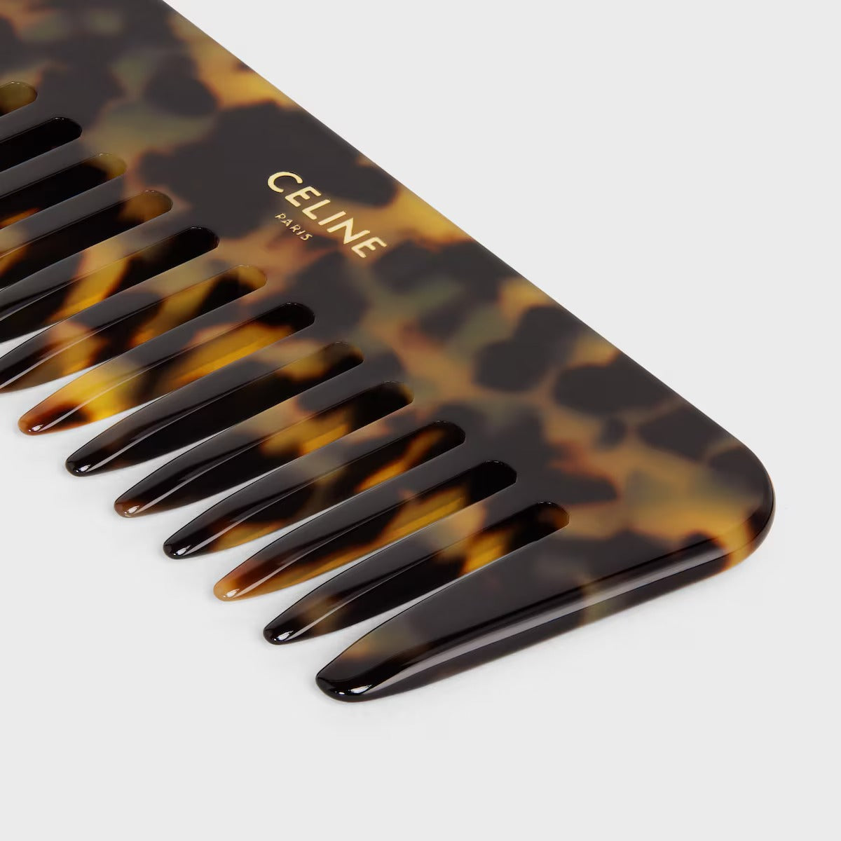 Lược CELINE Small Hair Comb With Case In Smooth Calfskin #Tan