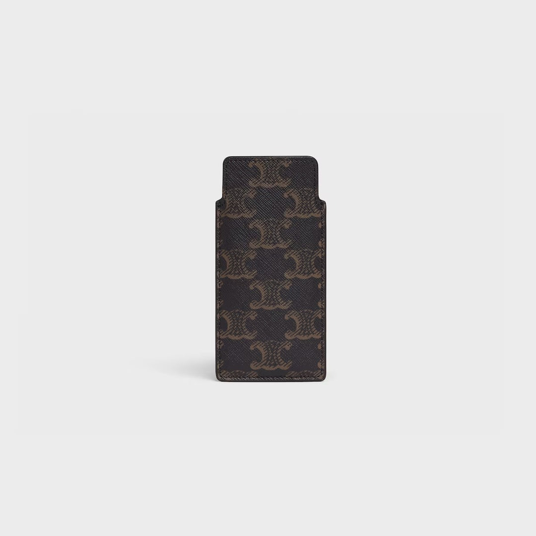 Lược CELINE Small Hair Comb With Case In Triomphe Canvas #Black / Tan
