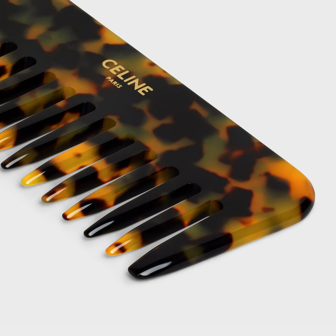Lược CELINE Small Hair Comb With Case In Triomphe Canvas #Black / Tan