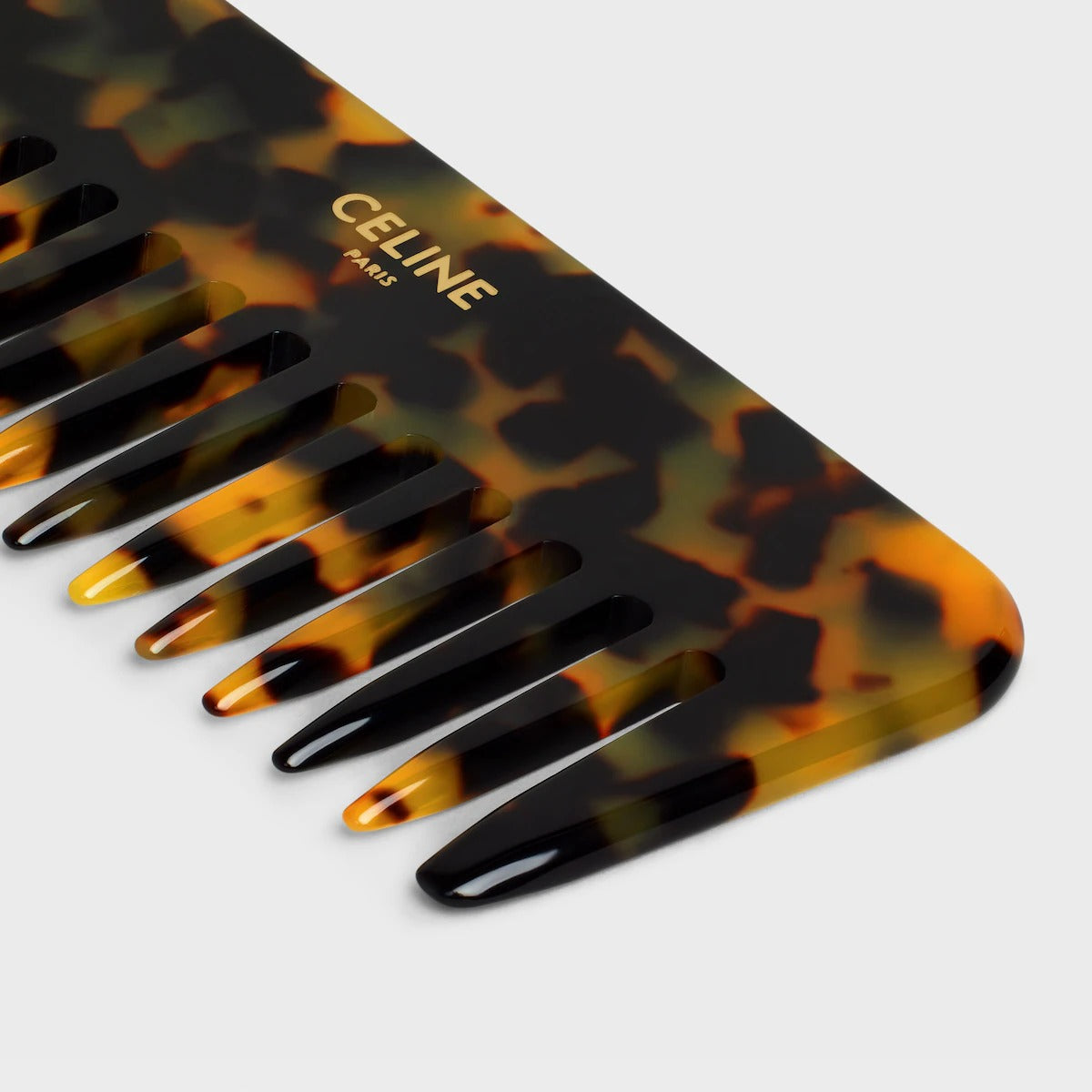 Lược CELINE Small Hair Comb With Case In Triomphe Canvas #Black / Tan