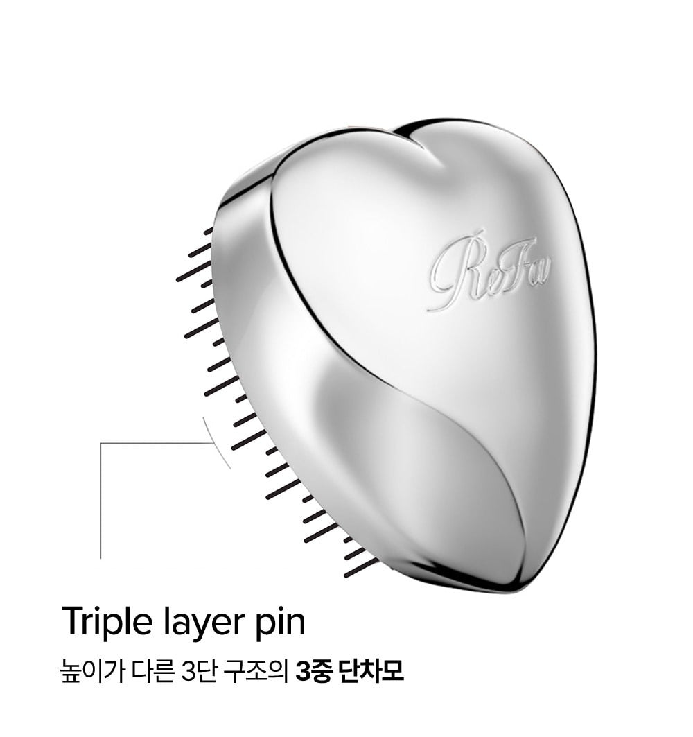 Lược Gỡ Rối ReFa Heart Brush #Shine Red