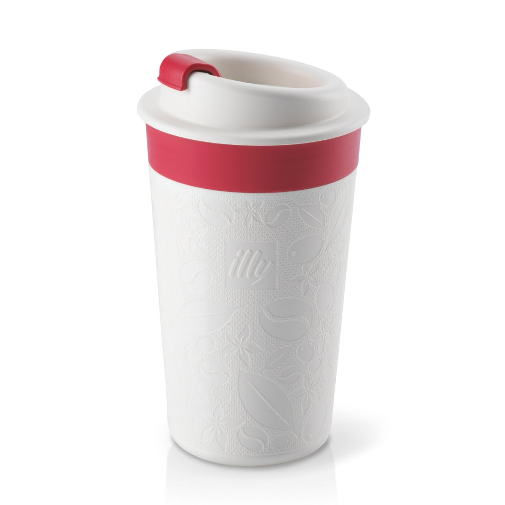 Ly ILLY Travel Mug Zagnoli Matte White-Kallos