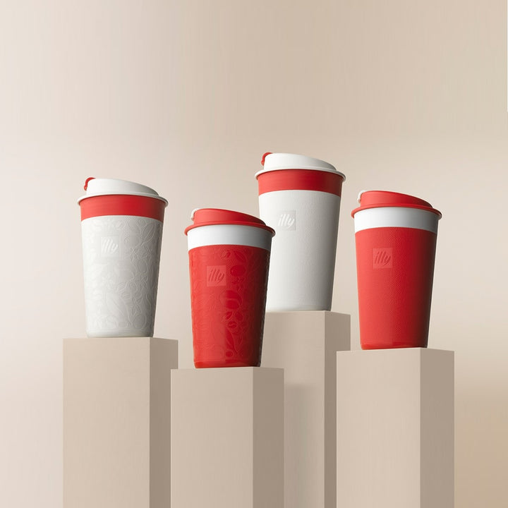 Ly ILLY Travel Mug Zagnoli Matte White-Kallos