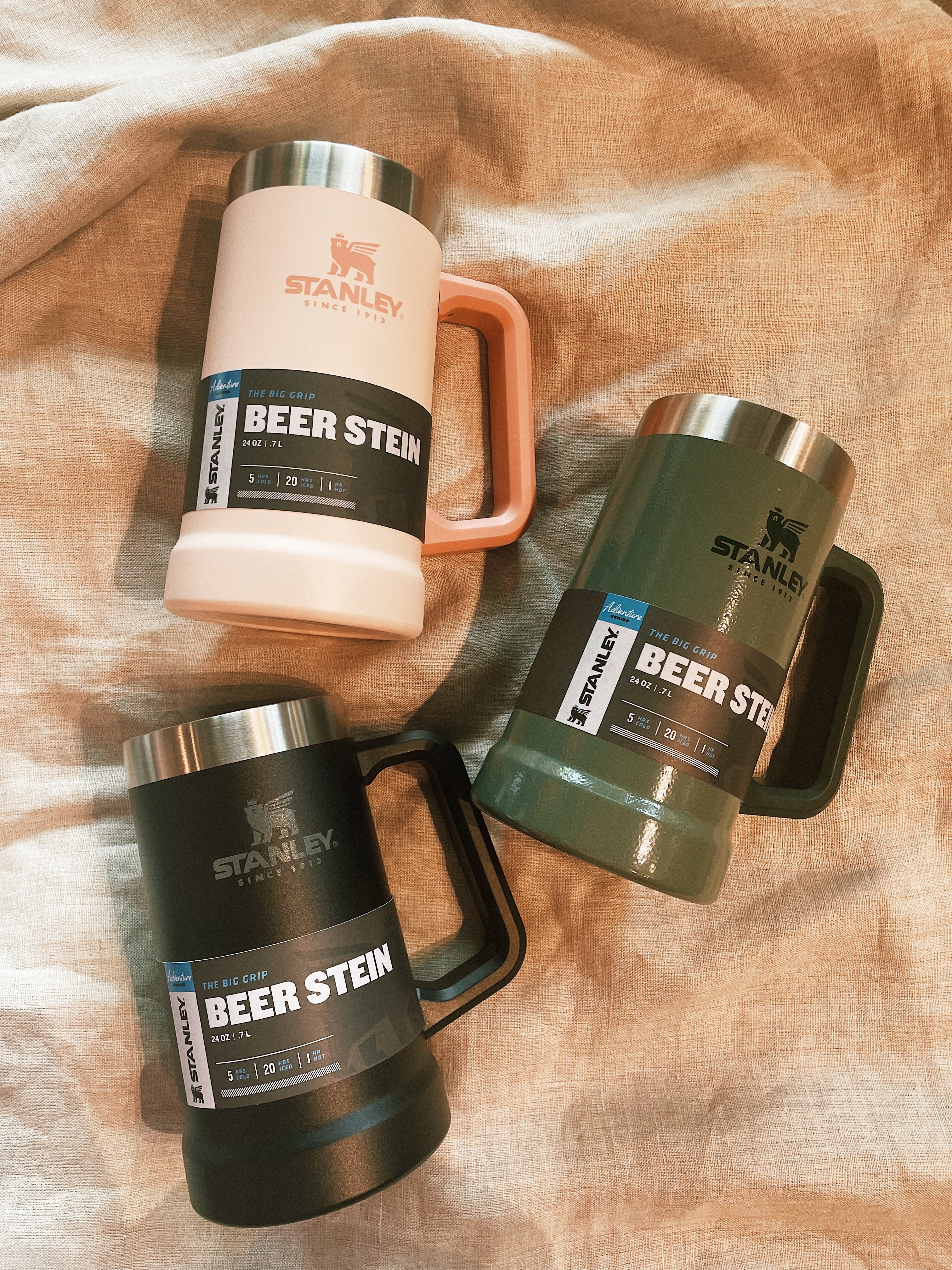 Ly STANLEY Adventure Big Grip Beer Stein #Matte Black-Kallos