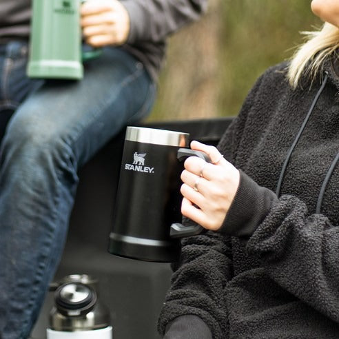 Ly STANLEY Adventure Big Grip Beer Stein #Matte Black-Kallos