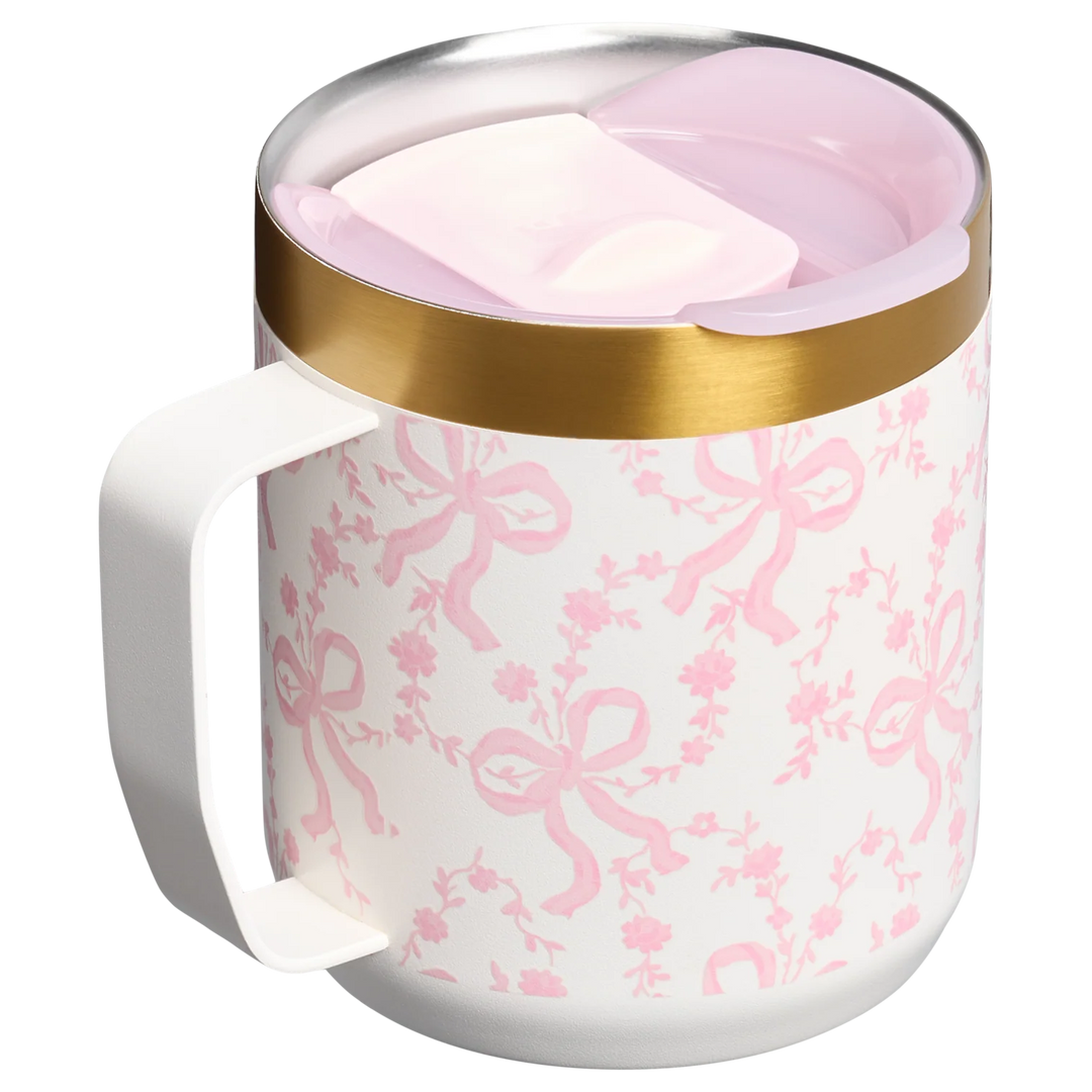 Ly STANLEY Holiday Everyday Camp Mug #Coquette Bow Chantilly