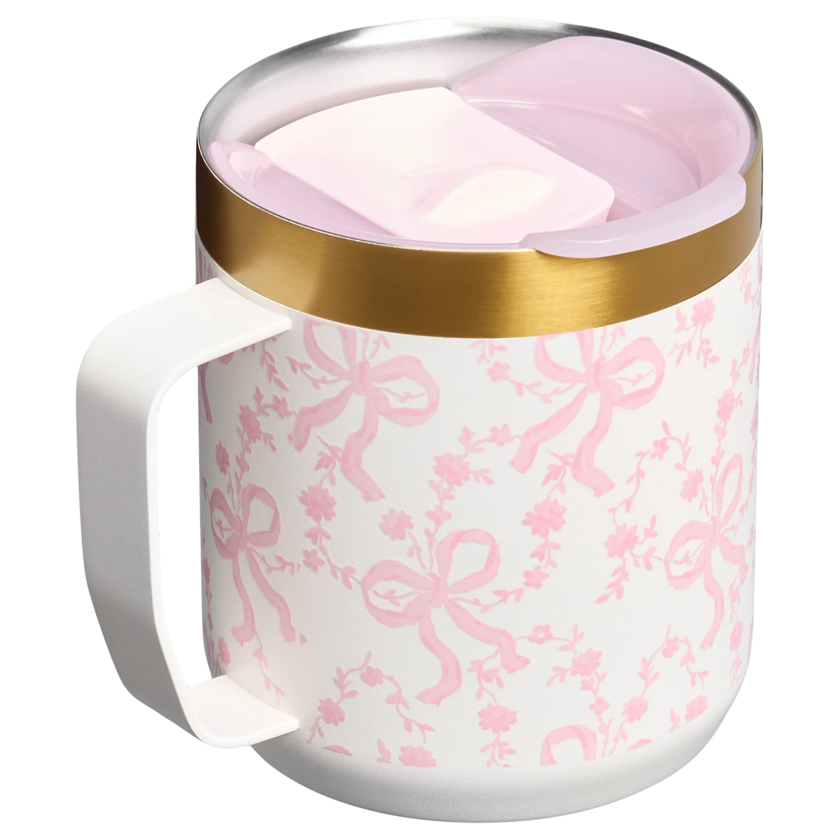 Ly STANLEY Holiday Everyday Camp Mug #Coquette Bow Chantilly