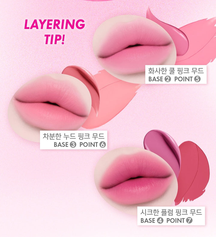 Má Hồng &amp; Son AMUSE Lip &amp; Cheek Palette Phone-Kallos