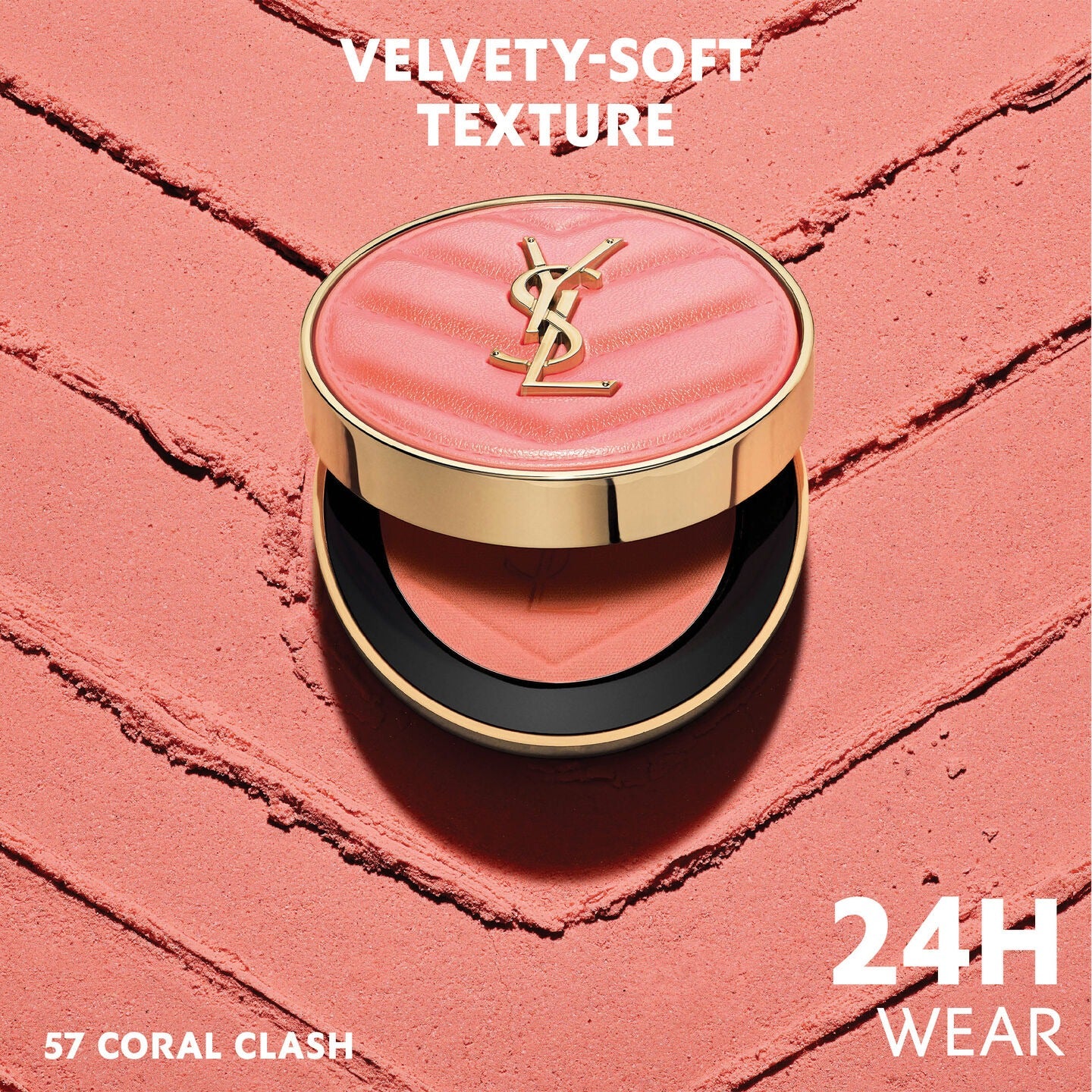 Má Hồng YSL Make Me Blush Bold Blurring Blush #57 Coral Clash-Kallos