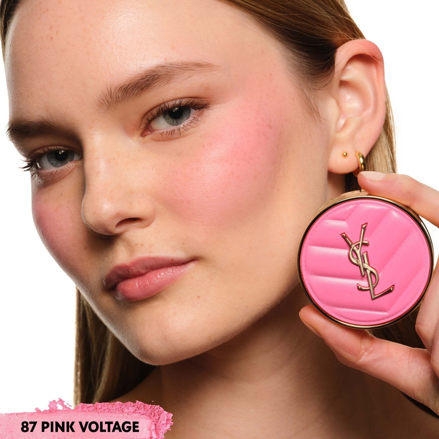 Má Hồng YSL Make Me Blush Bold Blurring Blush #87 Pink Voltage-Kallos