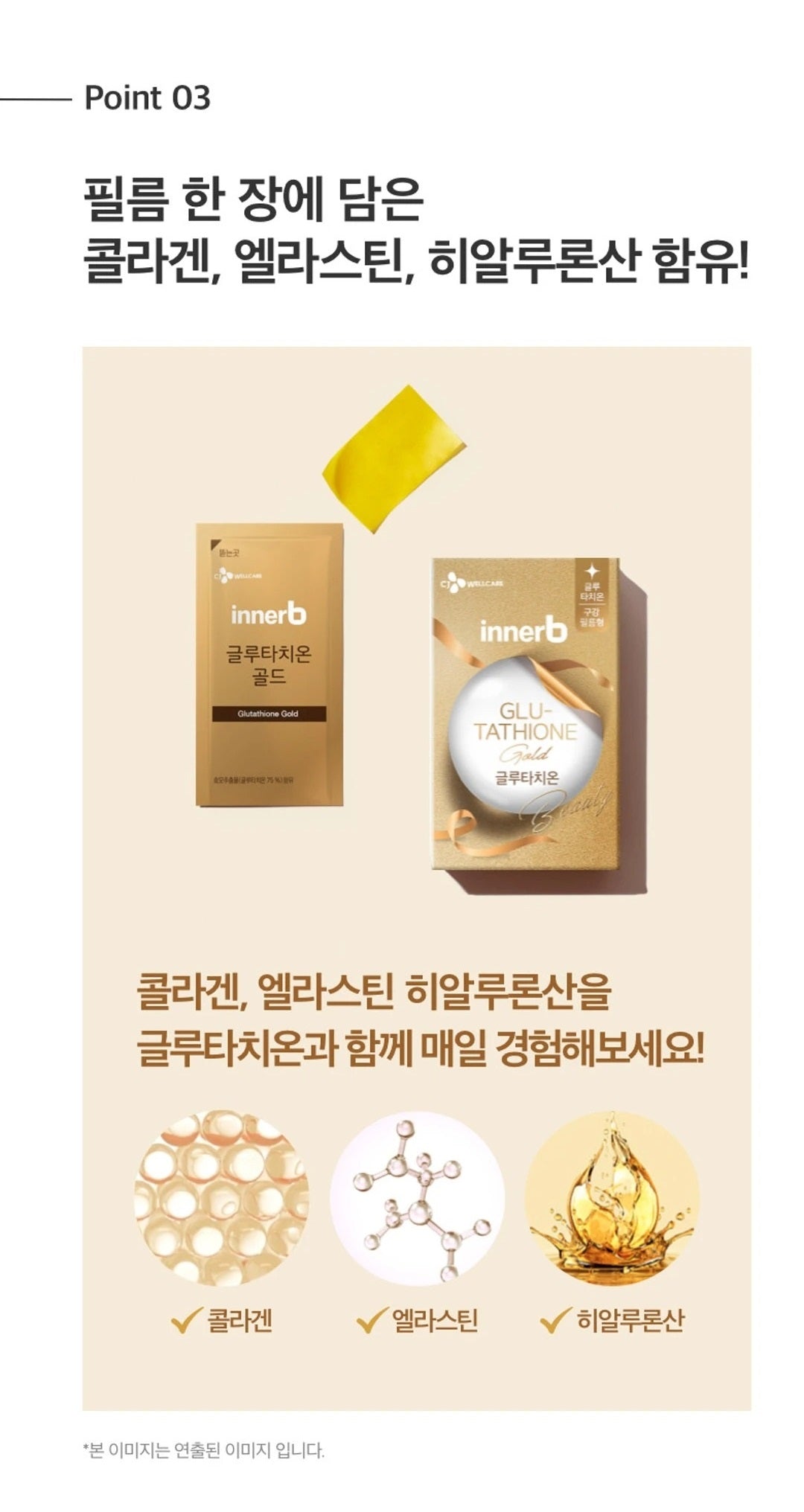 Miếng Ngậm CJ InnerB Glutathione Gold