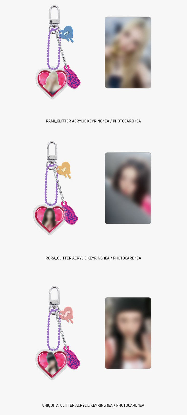 Móc Khoá BABYMONSTER Glitter Acrylic Keyring - Kallos Vietnam