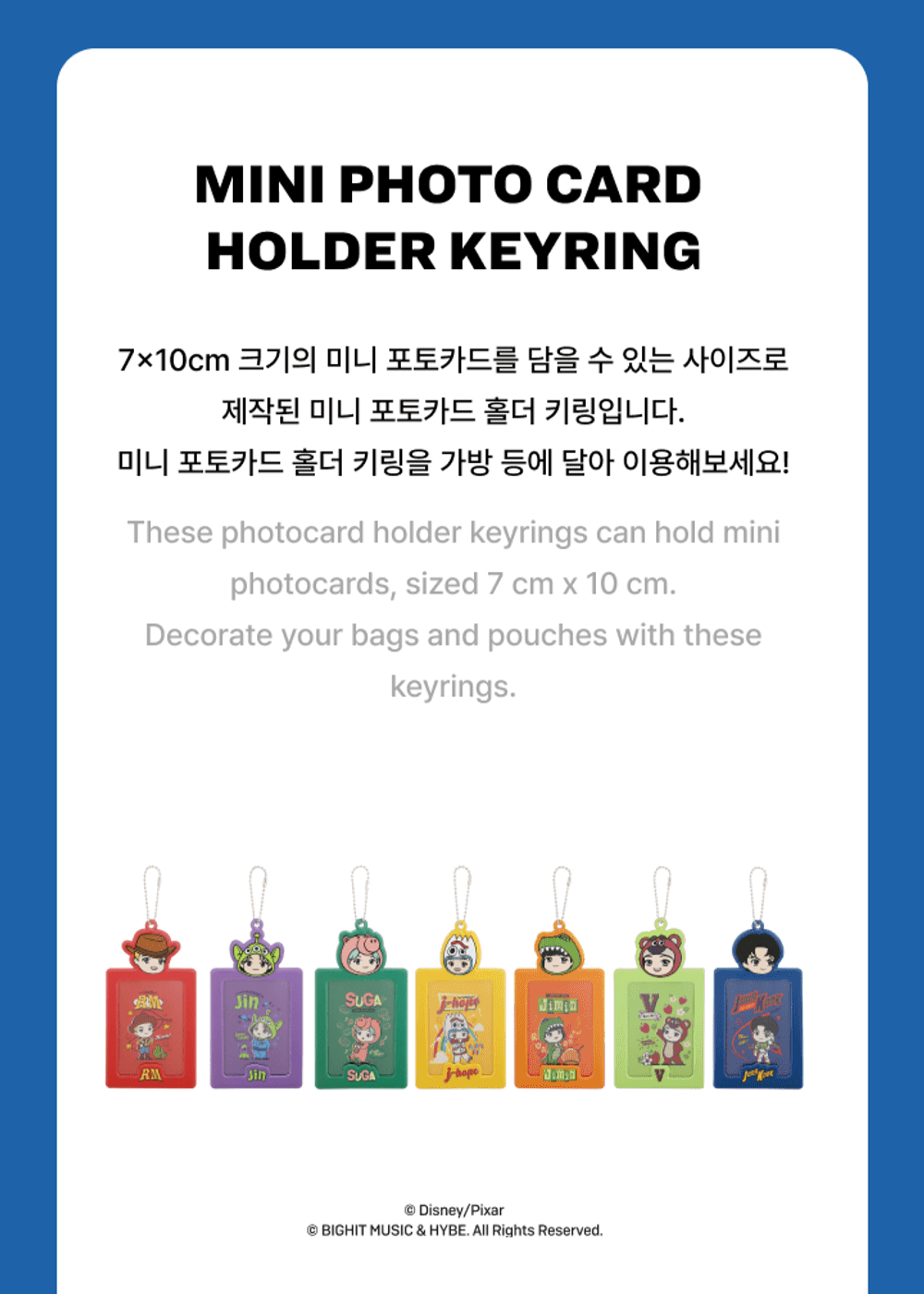 Móc Khoá BTS Mini Photo Card Holder Keyring - Kallos Vietnam