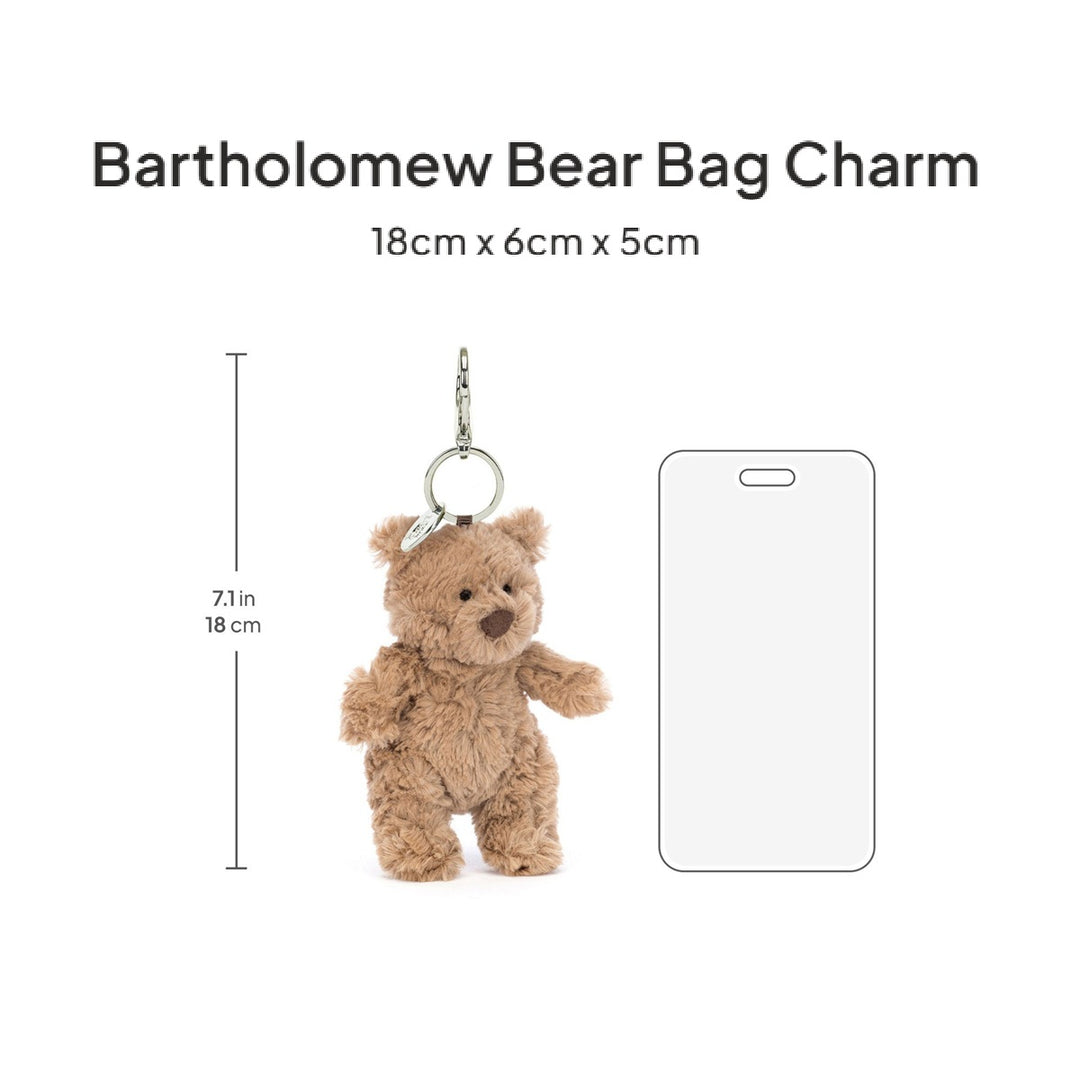 Móc Khoá Gấu Bông JELLYCAT Bartholomew Bear Bag Charm