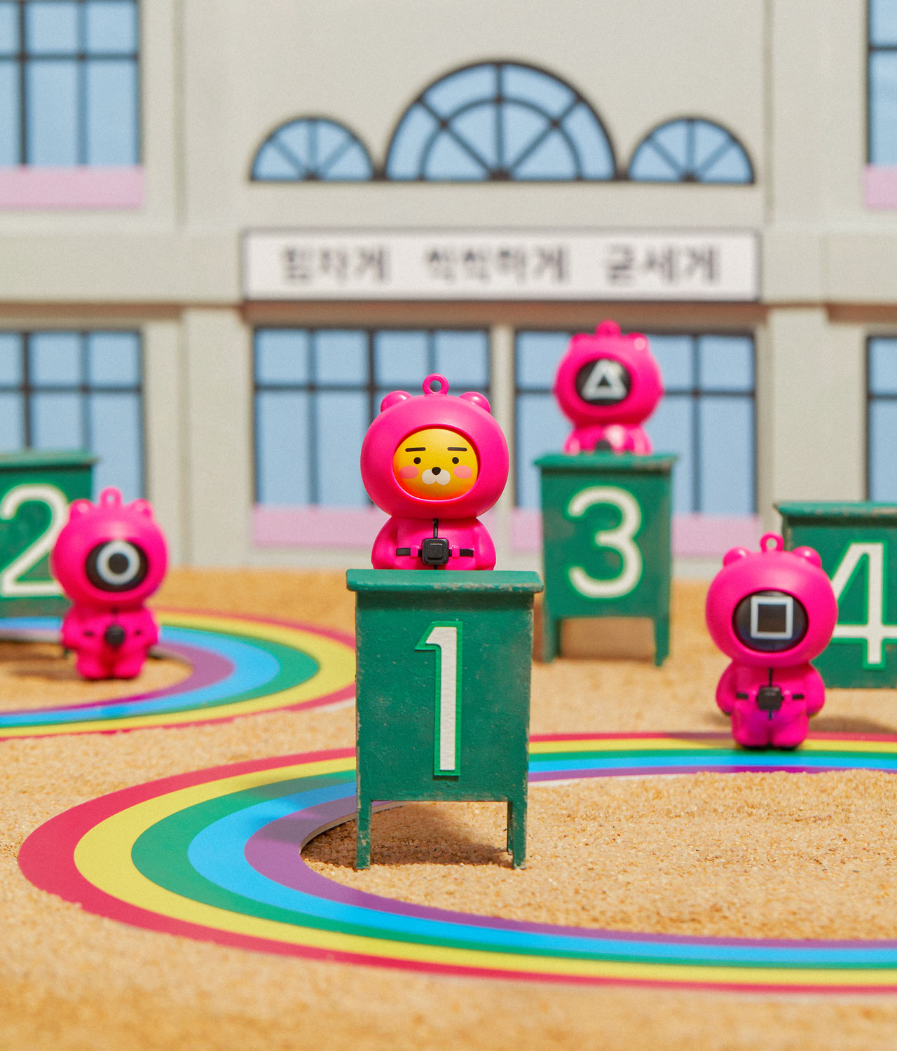 Móc Khoá KAKAO Friends Squid Game Moving Keyring #Ryan-Kallos