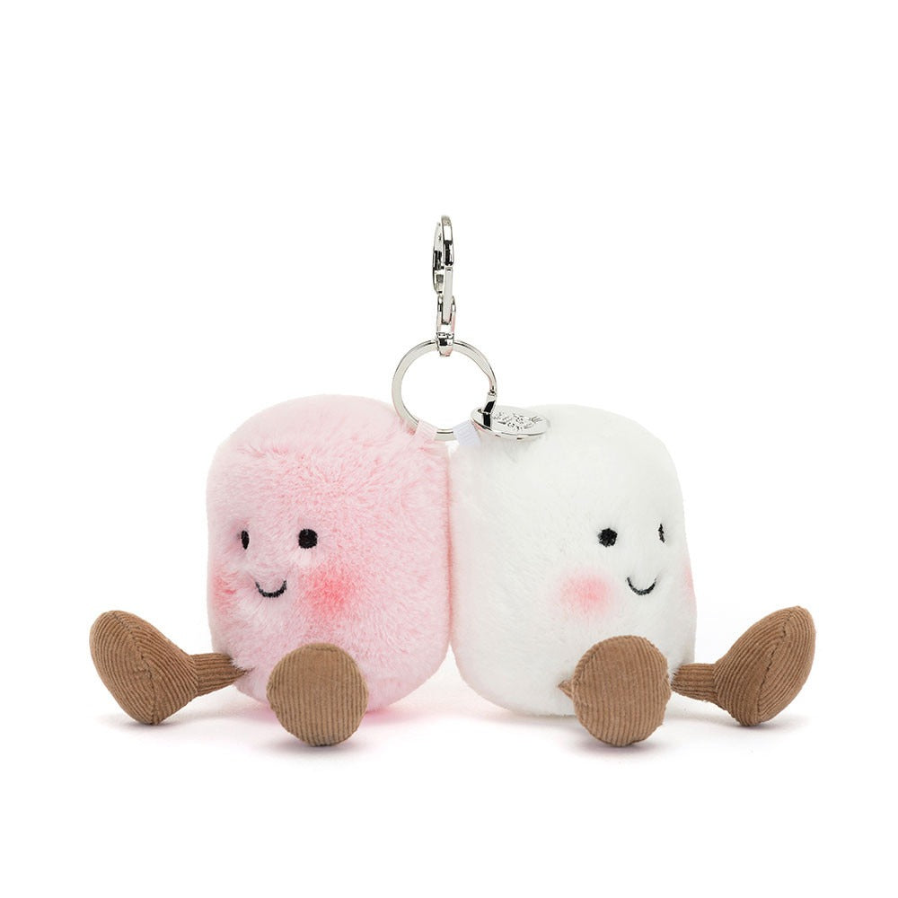 Móc Khoá Kẹo Bông JELLYCAT Amuseables Pair Of Marshmallows Bag Charm