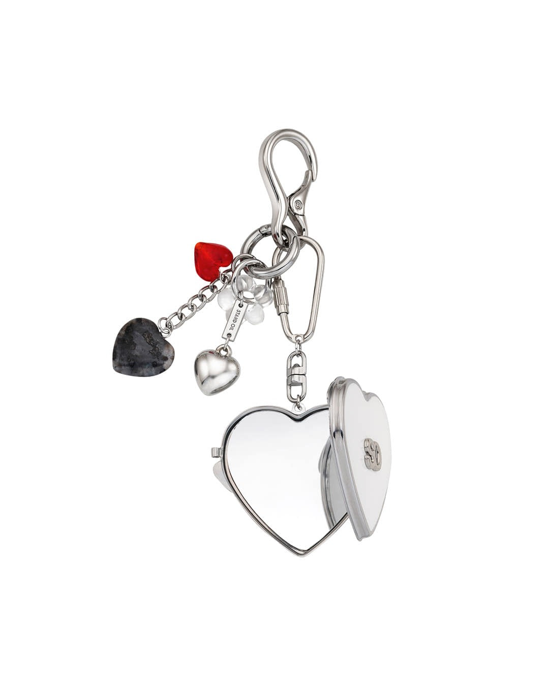 Móc Khoá Stand Oil Heart Berry Keyring #Silver