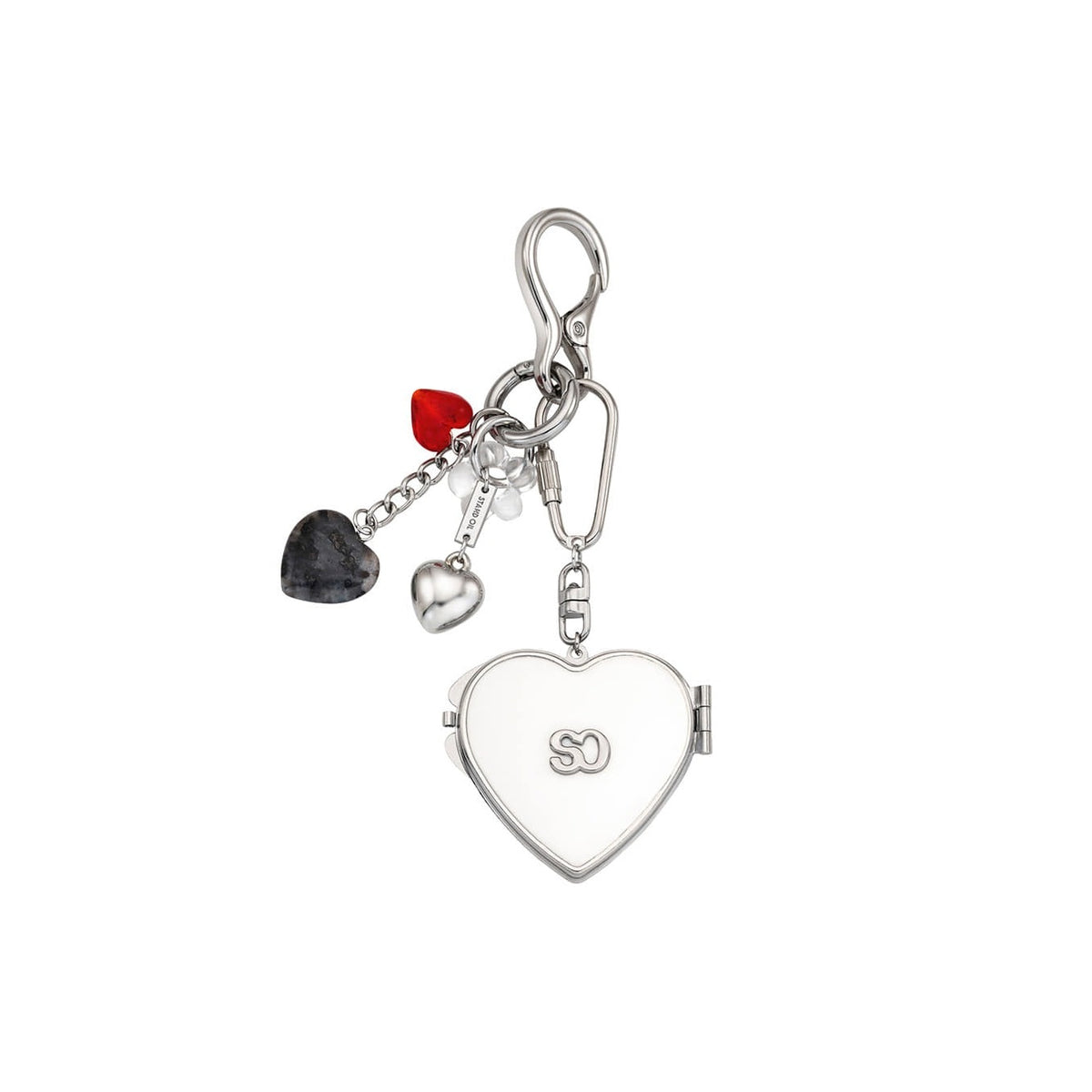 Móc Khoá Stand Oil Heart Berry Keyring #Silver