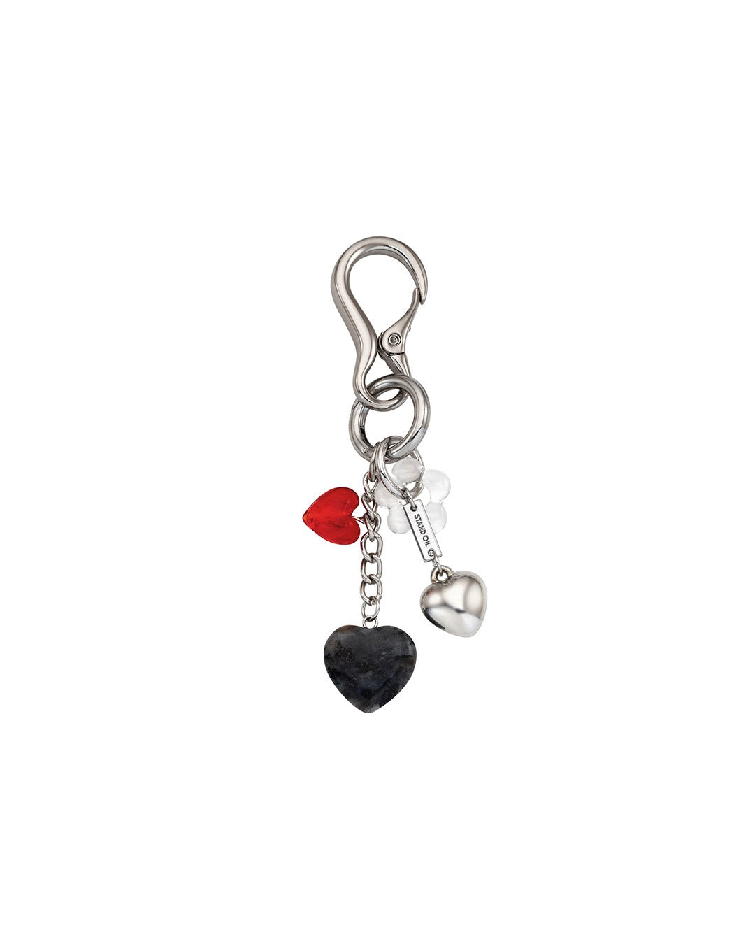 Móc Khoá Stand Oil Heart Berry Keyring #Silver