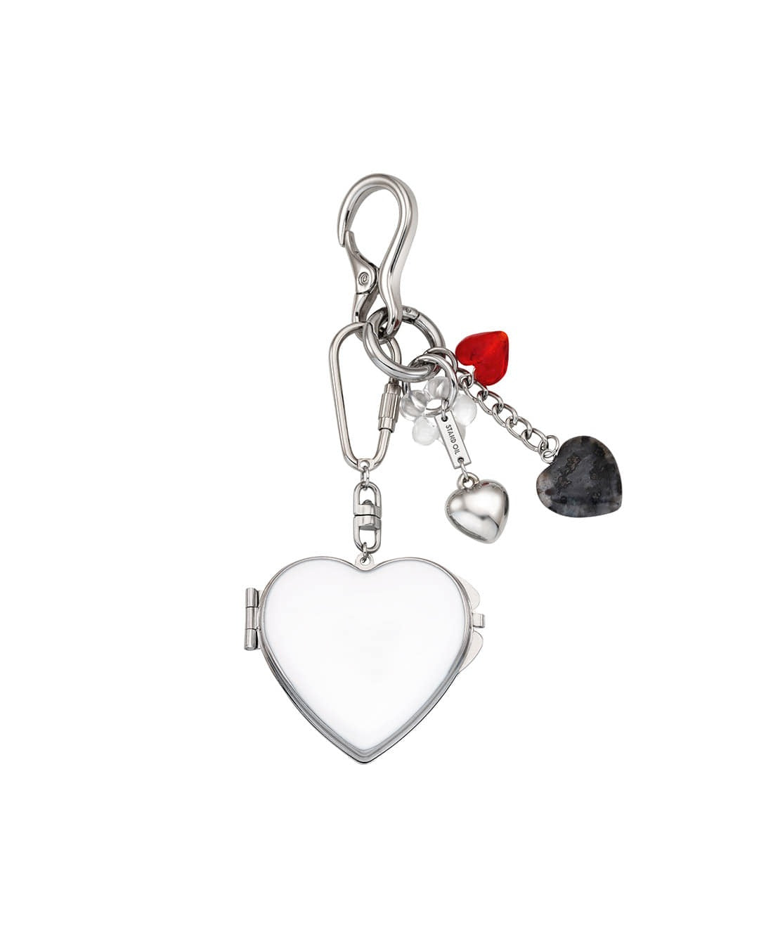 Móc Khoá Stand Oil Heart Berry Keyring #Silver