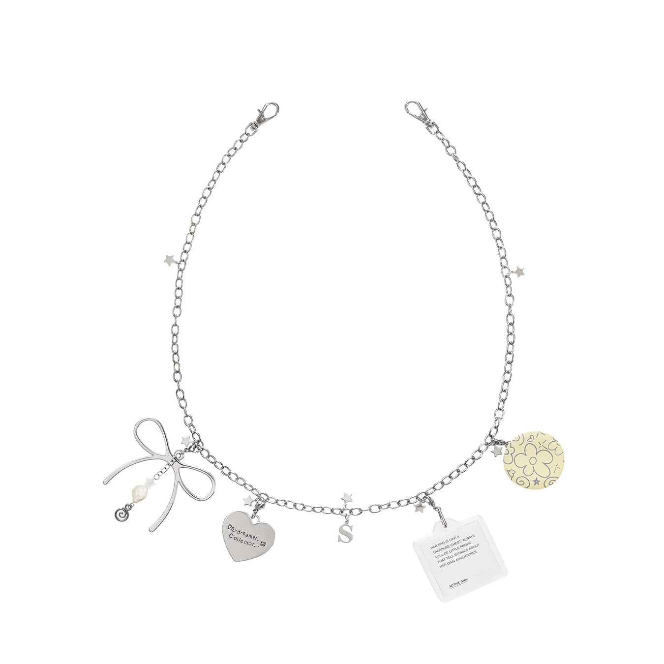 Móc Khoá Stand Oil Multi-Charm Chain Keyring #Silver-Kallos