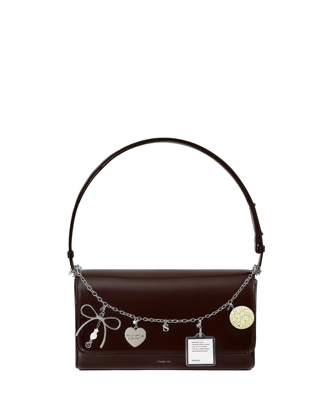 Móc Khoá Stand Oil Multi-Charm Chain Keyring #Silver