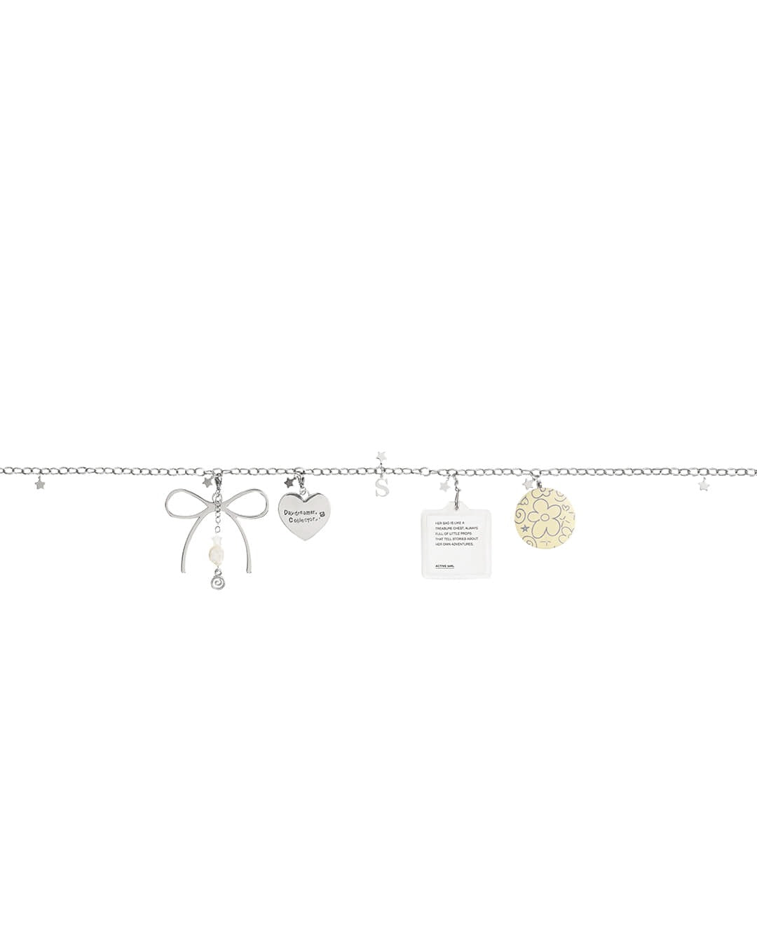 Móc Khoá Stand Oil Multi-Charm Chain Keyring #Silver