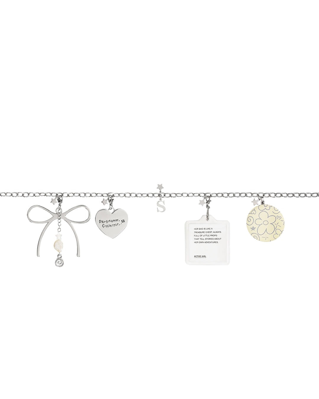 Móc Khoá Stand Oil Multi-Charm Chain Keyring #Silver