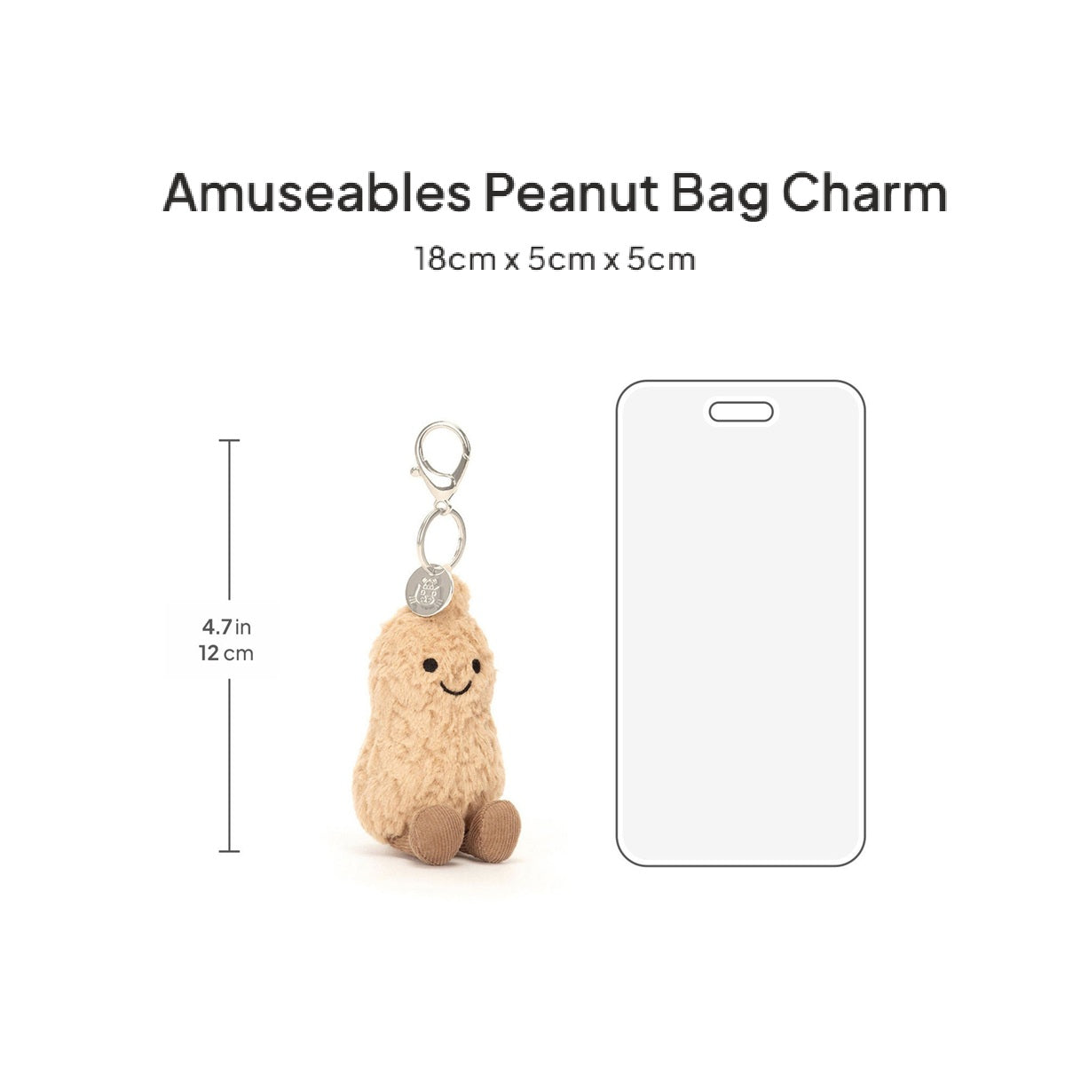 Móc Khoá Thú Bông JELLYCAT Amuseables Peanut Bag Charm
